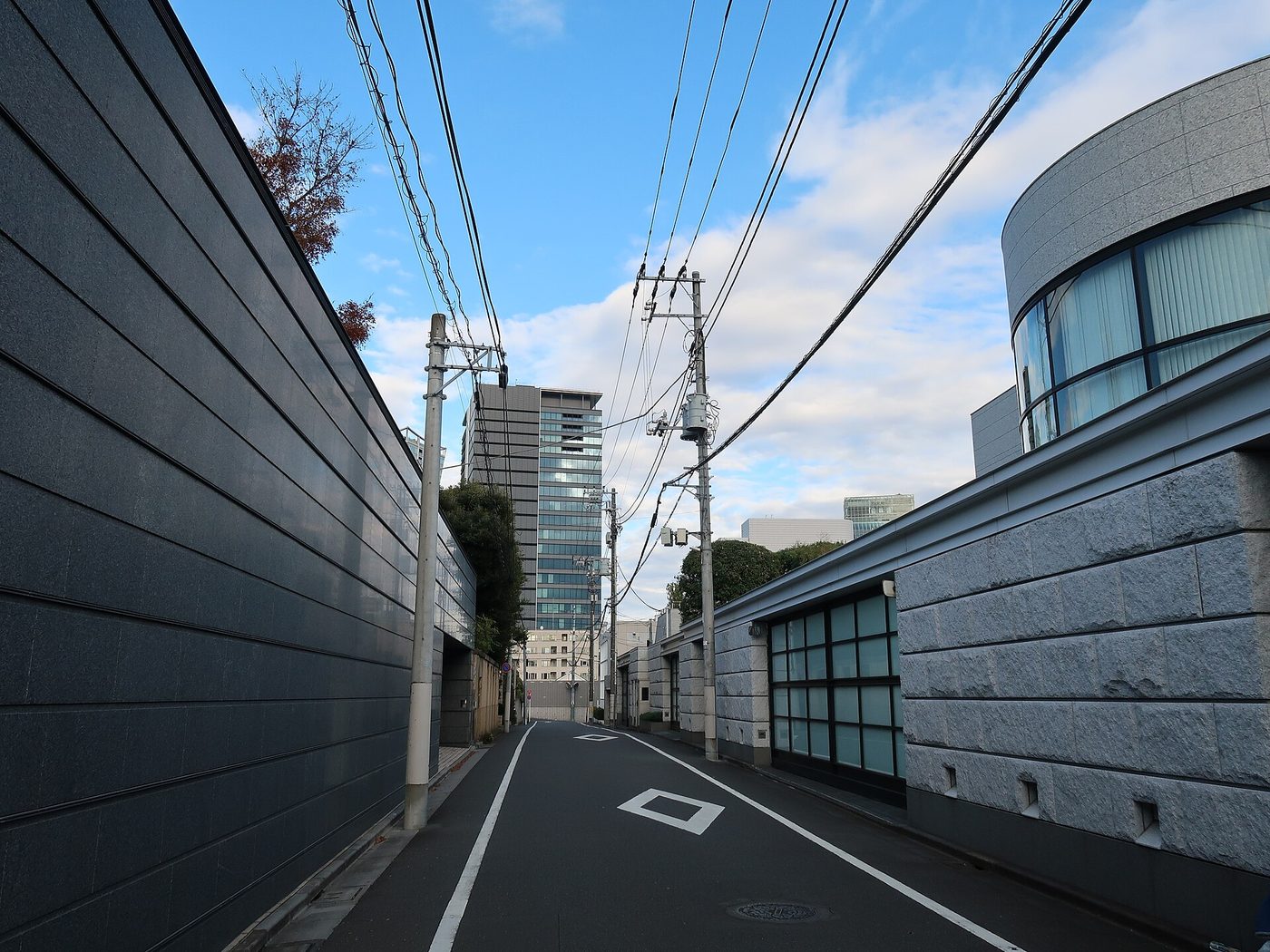 A quiet residential street in Shoto, Shibuya, Tokyo